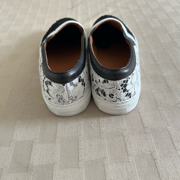 Givenchy Leather with Lace Overlay Slip On Sneakers - Picture 9 of 14